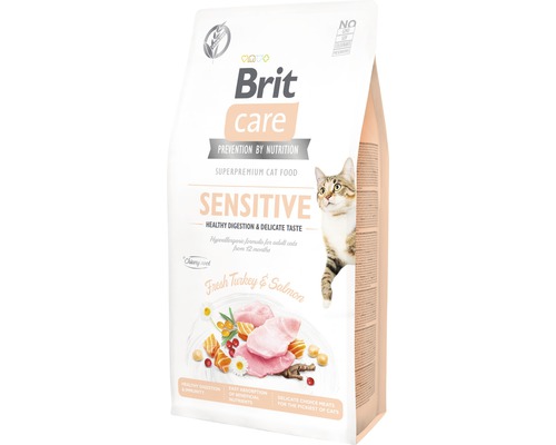 Granule pro kočky Brit Care Cat Grain-Free SENSITIVE HEALTHY DIGESTION AND DELICATE TASTE 7 kg