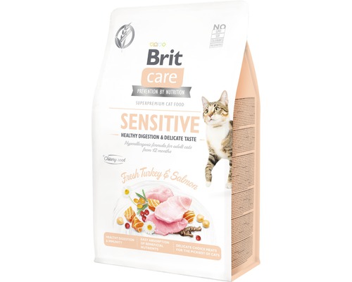 Granule pro kočky Brit Care Cat Grain-Free SENSITIVE HEALTHY DIGESTION AND DELICATE TASTE 0,4 kg