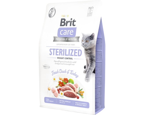 Granule pro kočky Brit Care Cat Grain-Free STERILIZED AND WEIGHT CONTROL 2 kg