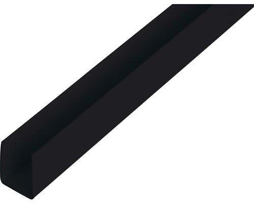 U profil, plast černý, 10x21x10x1mm/2,6m U profil, plast černý, 10x21x10x1mm/2,6m