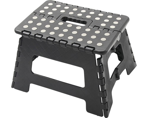Nášlapná stolička plastová XL, skládací 31x22x22 cm, černá