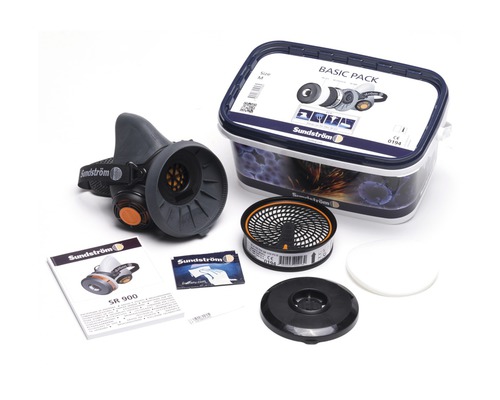 Sada polomasek Sundström SR 900 s filtry a příslušenstvím pro ochranu dýchacích cest