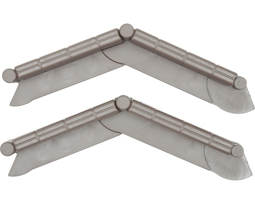 Dva plastové rohy okapů