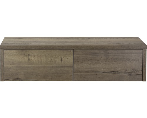 Koupelnová skříňka pod umyvadlo Bloxx 140 cm s umyvadlovou deskou pro 2 umyvadla na desku Tabacco Koupelnová skříňka pod umyvadlo Bloxx 140 cm s umyvadlovou deskou pro 2 umyvadla na desku Tabacco