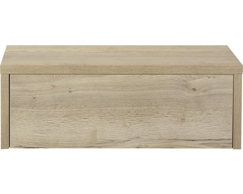 Koupelnová skříňka pod umyvadlo Bloxx 100 cm s umyvadlovou deskou dub přírodní Dřevěná komoda se zásuvkou