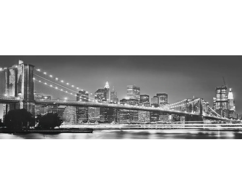 Fototapeta papírová 4-320 Imagine Edition 4 Papier New York 4-dílná 368x127 cm Noční fotografie Brooklynského mostu a panoramatu New Yorku