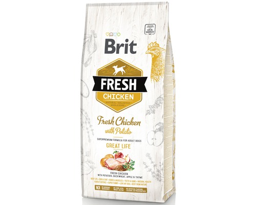 Granule pro psy Brit Fresh Chicken Adult 12 kg