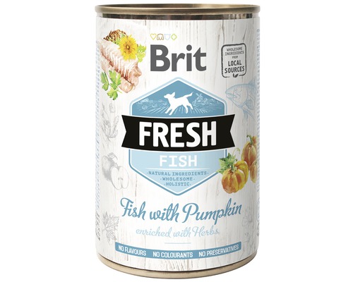 Konzerva pro psy Brit Fresh Fish with Pumpkin 400 g