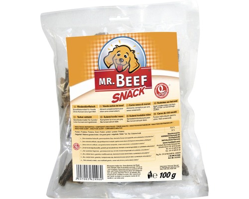 Pamlsky pro psy MR. BEEF sušené maso 100 g