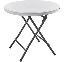Stůl cateringový skládací Ø 80 cm bílý-thumb-0