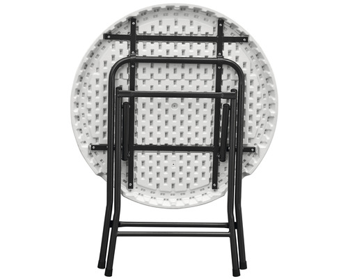 Skládací kulatý barový stůl s ocelovým rámem