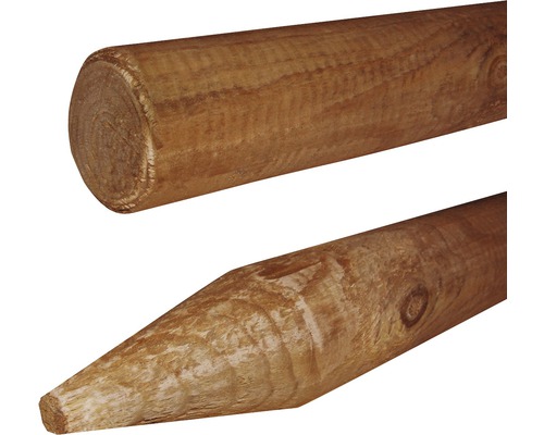 Dřevěný kůl Ø 7 cm přírodní 200 cm tlakově impregnovaný-0