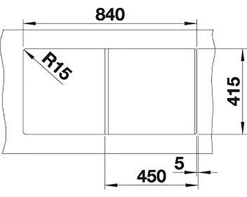 Technický nákres s rozměry