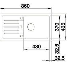 Granitový dřez Blanco FAVUM 435 x 860 mm antracit 524233