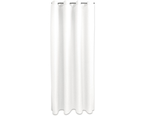 Bílý sprchový závěs s očky k zavěšení