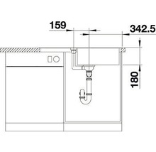 Granitový dřez Blanco FAVUM 435 x 860 mm antracit 524233