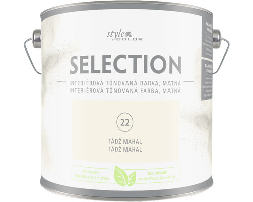 Barva na zeď StyleColor Selection Tádž mahal krémová 2,5 l Kbelík s interiérovou barvou, odstín Tádž Mahal