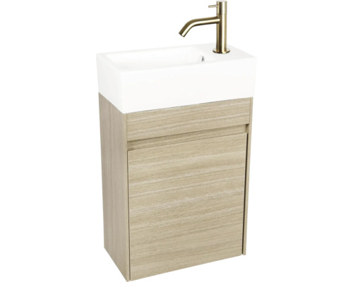 Umyvadlo se skříňkou, umyvadlem a baterií