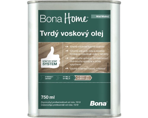 Voskový olej Bona HOME tvrdý mat 0,75 l