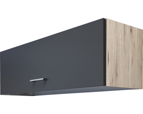 Kuchyňská skříňka horní s vyklápěcími dvířky Flex Well Tiago šířka 100 cm čedičová šedá KHW