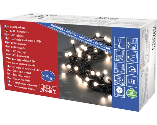 LED světelný řetěz pro venkovní použití v balení