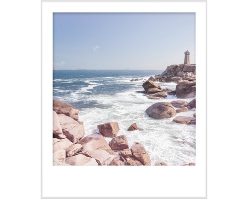 Dekorativní obraz s majákem, skalami a mořem