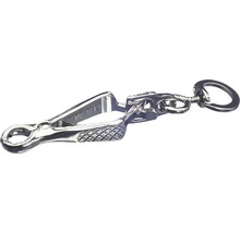 Lonžovací karabina z kovu s otočným kloubem a kroužkem