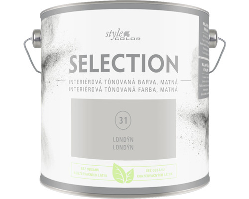 Barva na zeď StyleColor Selection City of London šedá 2,5 l Kbelík interiérové barvy, odstín Londýn