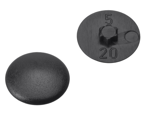 Krytka pro torx drážku T 20 plast černá, 200 kusů
