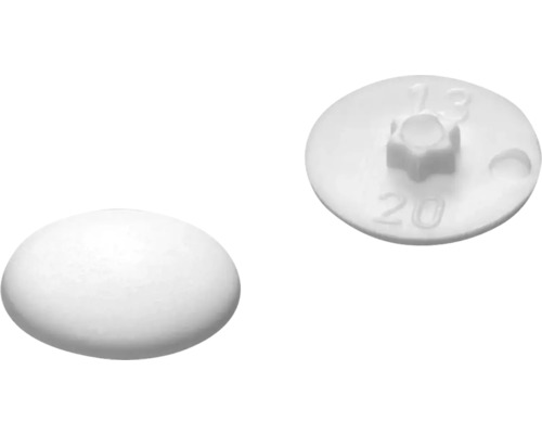 Krytka pro torx drážku T 20 plast bílá, 200 kusů