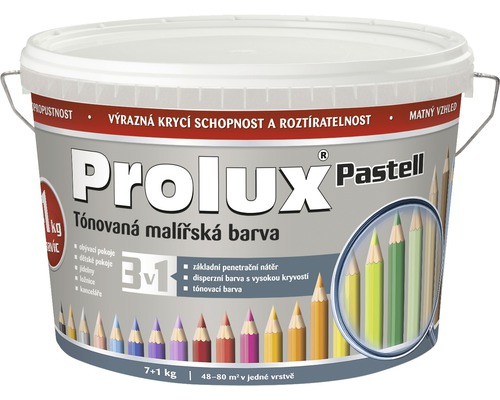 Barva na zeď Prolux Pastell 0147 šedá 7 kg + 1 kg Kbelík tónované barvy na stěny