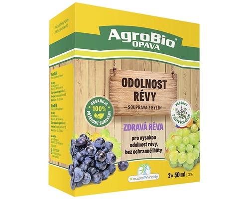 ZDRAVÁ réva - odolnost révy souprava dvou přírodních produktů AgroBio Opava prostředek pro zvýšení odolnosti vinné révy