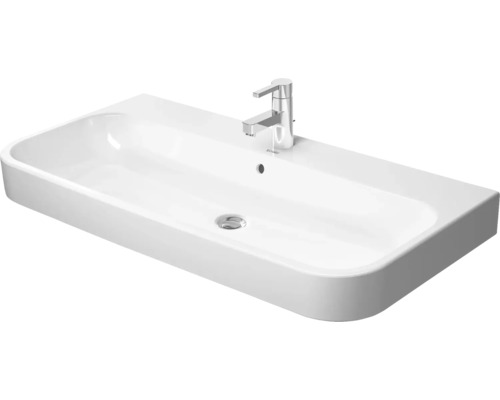 Umyvadlo na skříňku DURAVIT sanitární keramika bílá 100 x 50,5 x 17 cm 2318100000 Umyvadlo na desku ze sanitární keramiky s vodovodní baterií