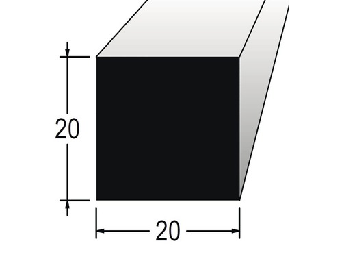 Hranolek čtvercový 20 x 20 x 900 mm dub