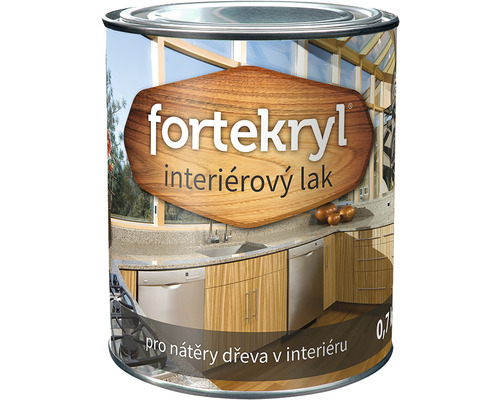 Čirý lak Fortekryl interiérový matný 0,7 l Plechovka interiérového laku na dřevo