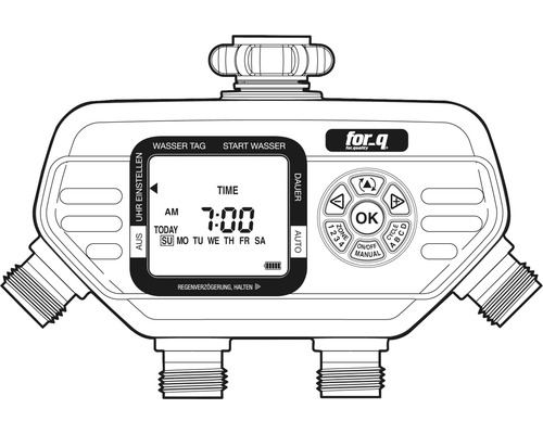for Q Zavlažovací počítač s displejem a několika přípojkami