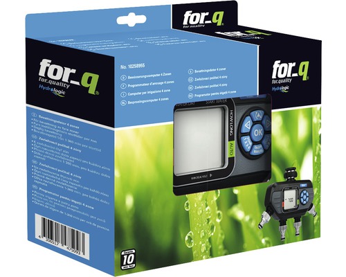 Zavlažovací počítač For Q pro čtyři zóny v balení