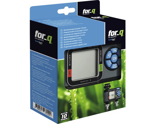 Zavlažovací počítač pro dvě zóny v balení