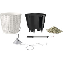 Kompletní sada květináče Lechuza s vnitřní vložkou, substrátem a ukazatelem hladiny vody