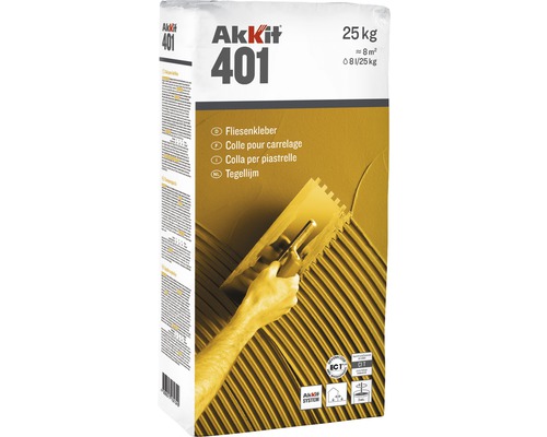 Balení 25 kg lepidla na obklady Akkit 401
