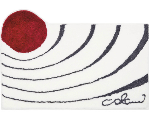 Koupelnový kobereček s abstraktním vzorem a kulatým tvarem