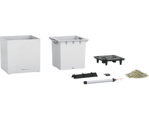 Kompletní sada květináče s vložkou, zavlažovacím systémem a příslušenstvím