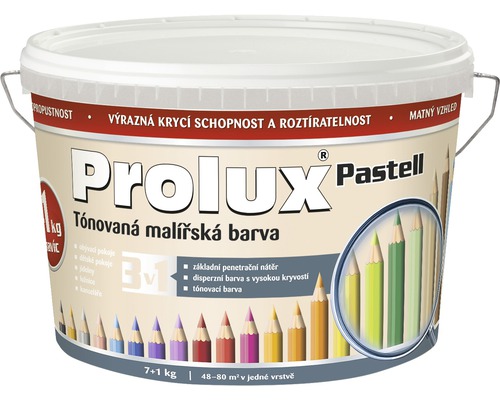 Barva na zeď Prolux Pastell 0217 světle béžová 7 kg + 1 kg Kbelík s barvou Prolux Pastell do interiéru