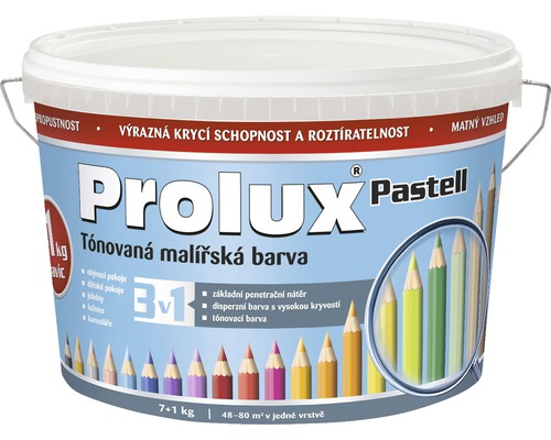 Barva na zeď Prolux Pastell 0417 modrá 7 kg + 1 kg Kbelík tónované disperzní barvy pro interiéry