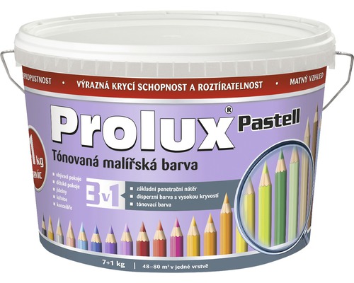 Barva na zeď Prolux Pastell 0347 fialová 7 kg + 1 kg Kbelík tónované disperzní barvy pro interiéry