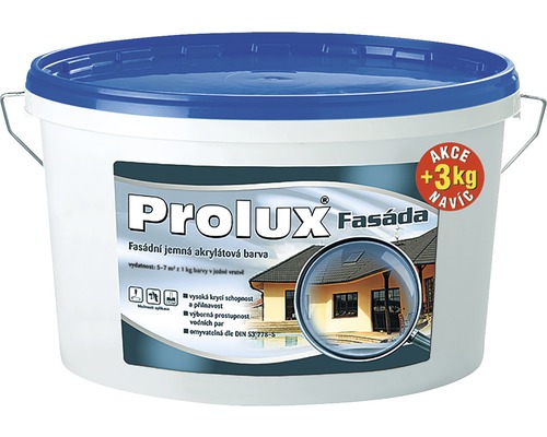 Fasádní barva Prolux Fasáda bílá 15 kg + 3 kg zdarma-0