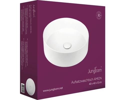 Umyvadlo na desku Jungborn Amion 40 x 40 x 12 centimetrů v produktovém balení