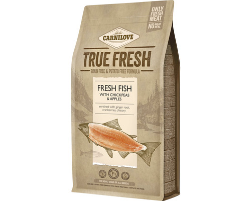 Granule pro psy Carnilove TRUE FRESH Fish Adult 1,4 kg Krmivo pro psy Carnilove True Fresh s čerstvou rybou, cizrnou a jablky
