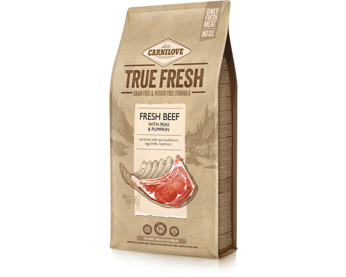 Granule pro psy Carnilove True Fresh Beef Adult 11,4 kg Carnilove True Fresh suché krmivo pro psy s čerstvým hovězím masem