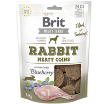 Pamlsky pro psy Brit Jerky Rabbit Meaty Coins 80 g